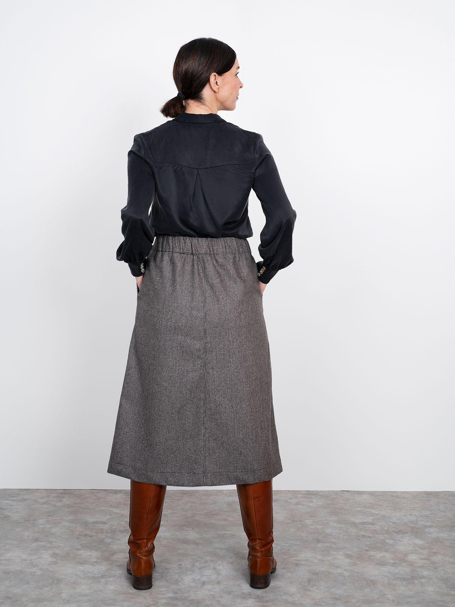 A line midi skirt wool hotsell